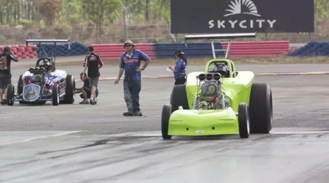 Blown V8 Altered Drag Car Burnout 200FPS Stock Footage 55755471