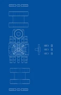Blowout preventer. Vector rendering of 3d Stock-Illustration