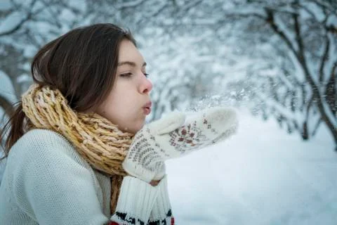 Blows off snow Stock Photos