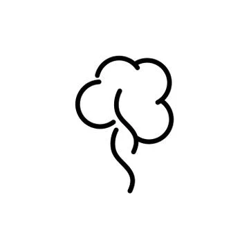 Blows steam cloud comic smoke line style Stock Illustration