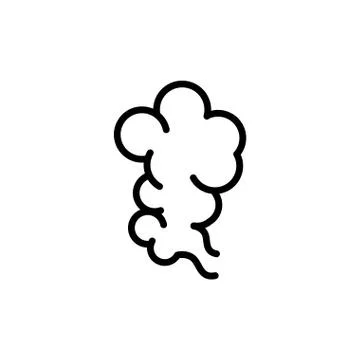 Blows steam cloud comic smoke line style Illustrazione stock