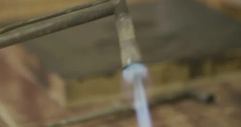 Blowtorch with Blue flame Stock Footage 141364216