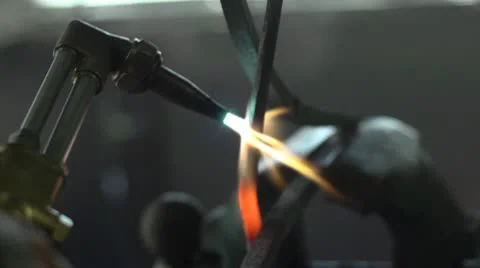 Blowtorch Close up of Flame Stock Footage 12660217