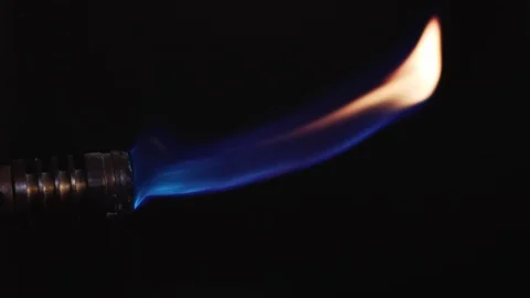 Blowtorch Flame Isolated on black Stock Footage 98200425