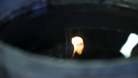Blowtorch reflection Stock Footage 126964674