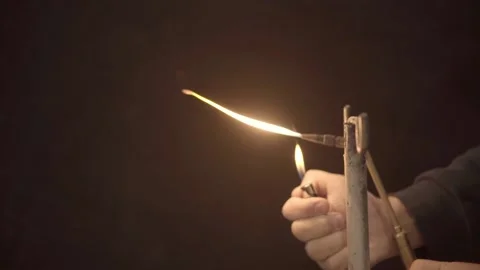Blowtorch slow motion 스톡 동영상 222526491