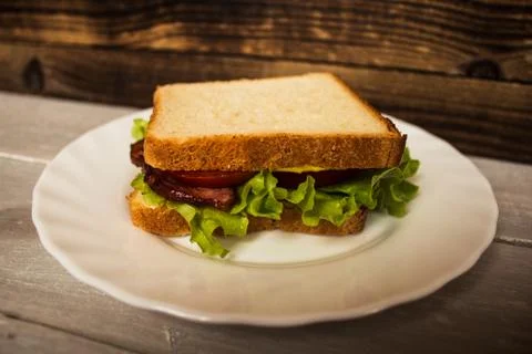 Blt sendwich with egg Foto stock