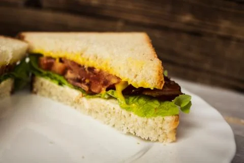 Blt sendwich with egg Stock Photos