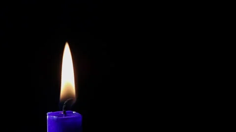 Blu candle blow out Stock Footage 37892605