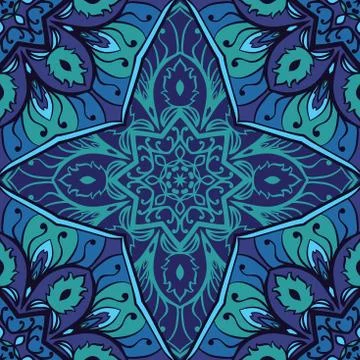 Blu elegance ornament. Stock Illustration