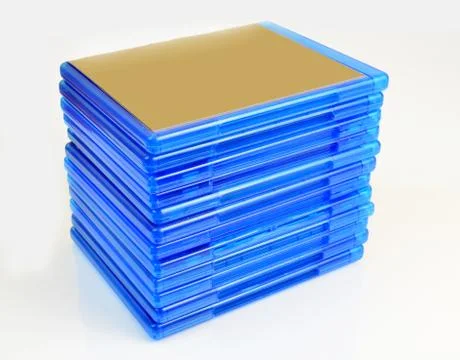 Blu ray boxes stack 스톡 사진