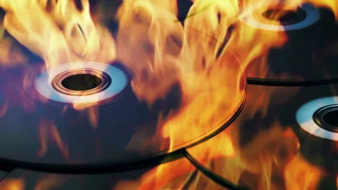Blu Ray Discs Burning Data Concept Stock Footage 141927445