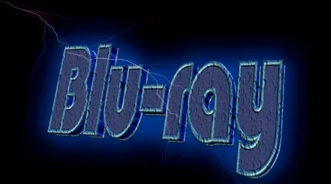 Blu-ray Glow Lightning 3D Text Animation Video stock 40154548