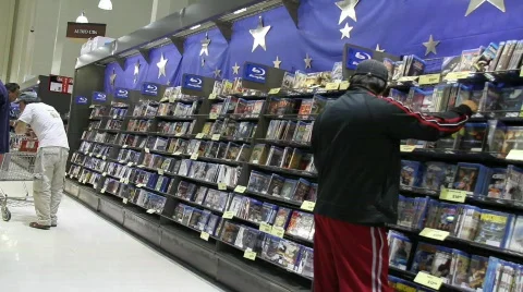 Blu Ray Movie Selection Stock Footage 751835