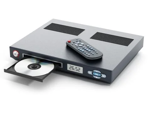 Blu-ray player with open disc tray Stock Illustration
