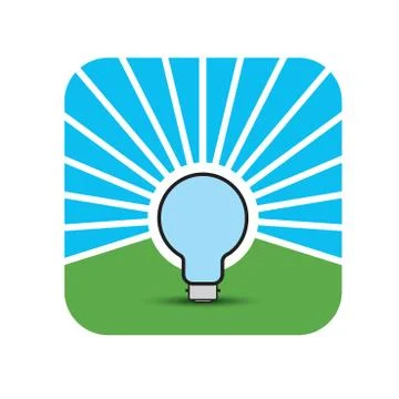 Blub with blue glow Stock Illustration