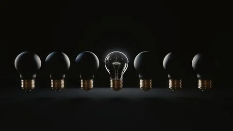 Blub thinking idea different darkroom black Minimalism background illustration Illustration