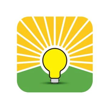 Blub with yellow glow Stock Illustration