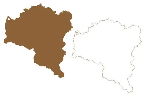 Bludenz district (Republic of Austria or sterreich, Vorarlberg or Vorarlbearg Stock Illustration