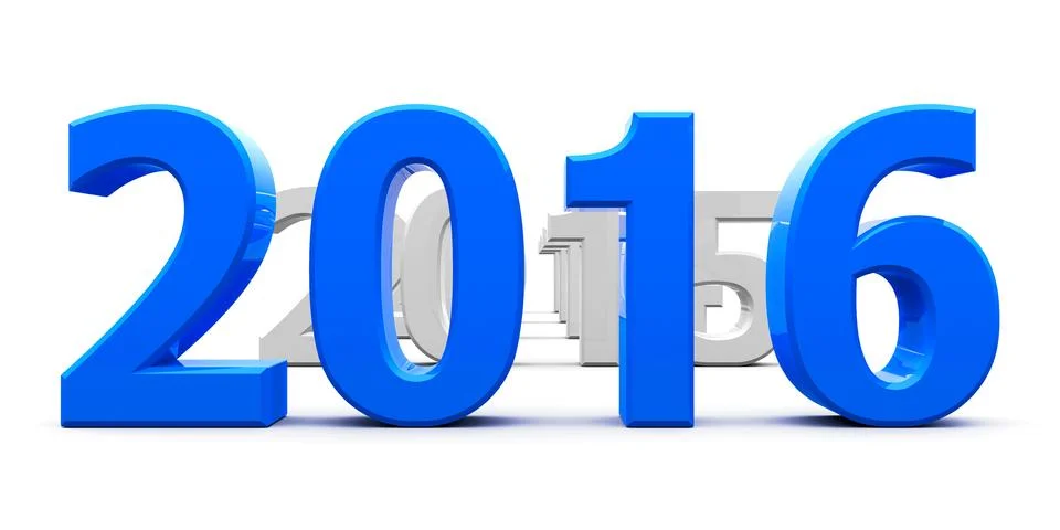 Blue 2016 come Stock Illustration