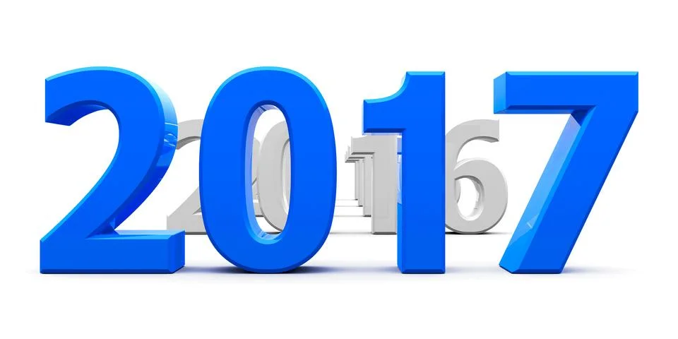 Blue 2017 come 库存插图