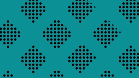 Blue 2d shape animation with many dots pattern in square style. Moving shape Stock Footage 248778282