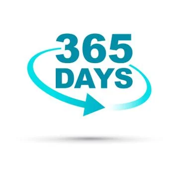 Blue 365 days 스톡 일러스트