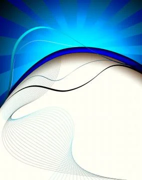 Blue 3d  abstract design on light background Stock Illustration