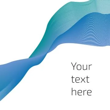 Blue 3d  abstract wavy background. Stock Illustration