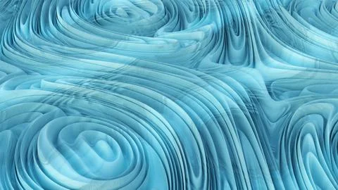 Blue 3D abstract wavy background. Plastic liquid pattern Stock Illustration