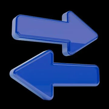 Blue 3d arrow Stock Illustration