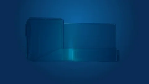 Blue 3d Board Animation Stock Footage 80790941