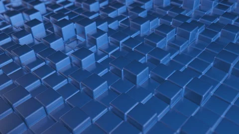 Blue 3D Cubes Stock Footage 171161751