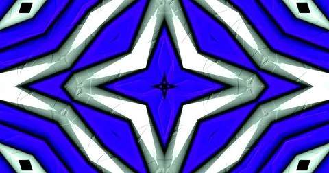 Blue 3D Embossed Abstract Geometric Structure Symmetric Pattern Background Illustrazione stock