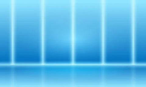 Blue 3d empty studio room background with vertical highlights to display your Stock Illustration