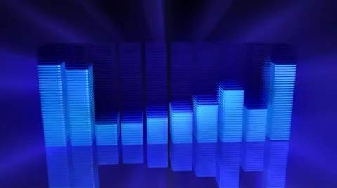Blue 3D-Equalizer - HD LOOP  Video stock 60242966