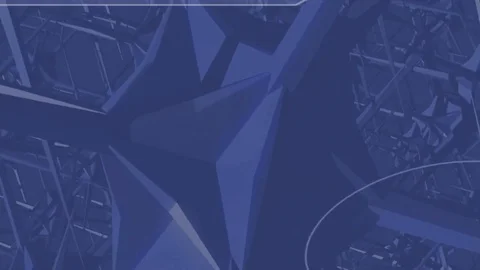 Blue 3d form alien abstract Stock Footage 89990467