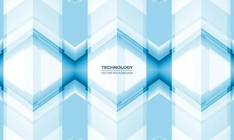 Blue 3D geometric abstract technology background with rhombus frames. Digital hi イラスト素材
