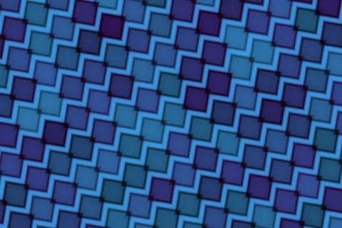 Blue 3d geometric pattern with square shapes and shadows Stock Illustration
