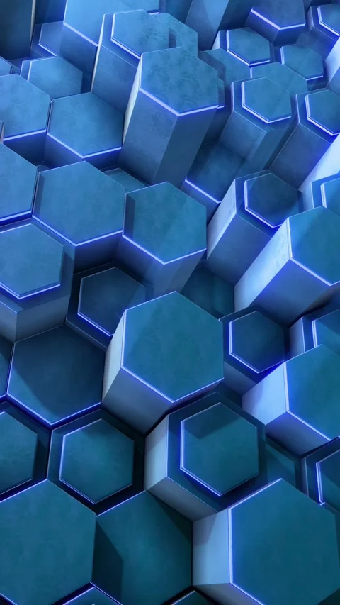 Blue 3D Hexagons Background 02 Stock-Footage 294078357