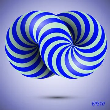 Blue 3d infinity symbol Stock Illustration