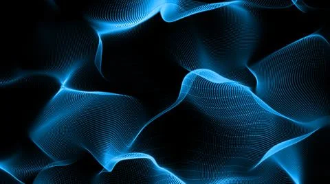 Blue 3d particles background design Stock Illustration