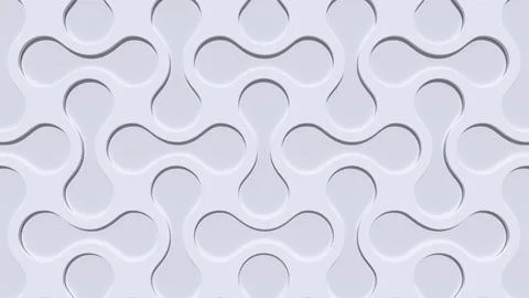 Blue 3d pattern waves light and shadow. Wall decorative panel 3d illustration Stock Illustration