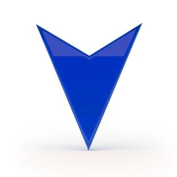 Blue 3d pointer Stock Illustration