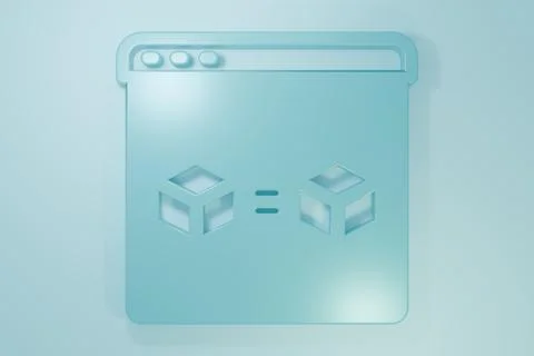 Blue 3D printer perfect copy icon isolated on blue background. 3d printing... Stock Illustration