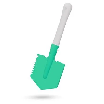 Blue 3D Realistic scissors with handles. Vector illustration. For gardening,  Stock Illustration