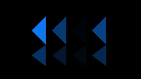 Blue 3d shape directional arrow animation black background Stock Footage 264642997