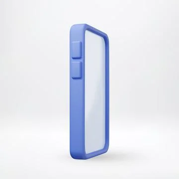 Blue 3D smartphone with blank screen Stockillustratie