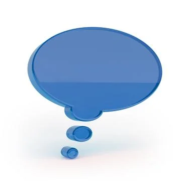 Blue 3d speach bubble Illustrazione stock