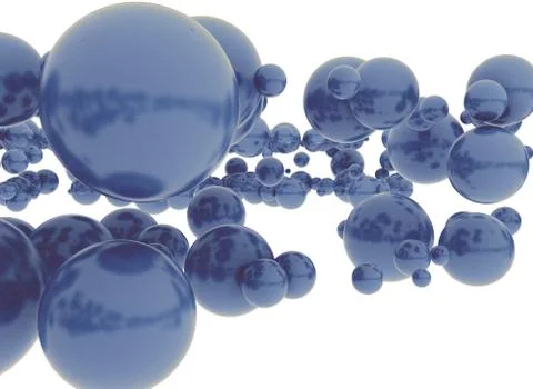 Blue 3d spheres Stock Illustration